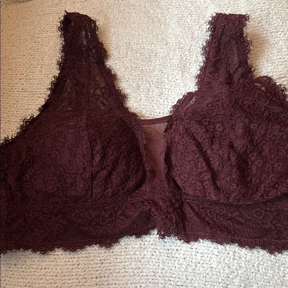 AerieLace Bralette in Burgundy